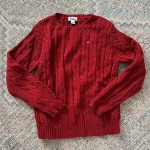Lilly Pulitzer Cable Knit Red Sweater S